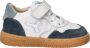 Shoesme Baby Babysneakers White Dark Blue Leer - Thumbnail 1