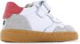 Shoesme Baby Babysneakers Jongens White Grey Red Leer - Thumbnail 1