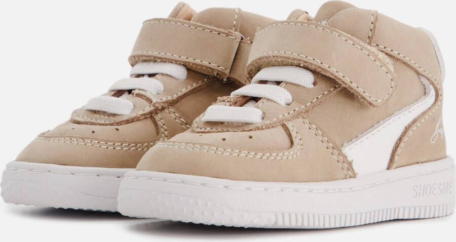 Shoesme Baby Babysneakers Taupe Leer