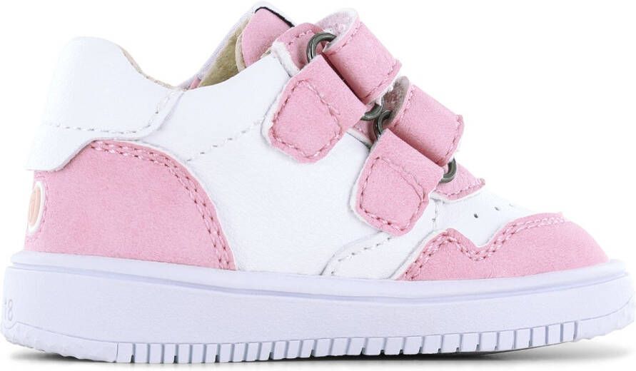 Shoesme Baby Babysneakers Meisjes Pink White Leer