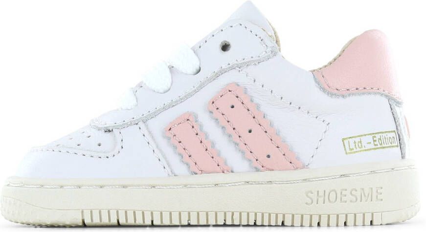 Shoesme Baby Babysneakers Meisjes white Pink Leer