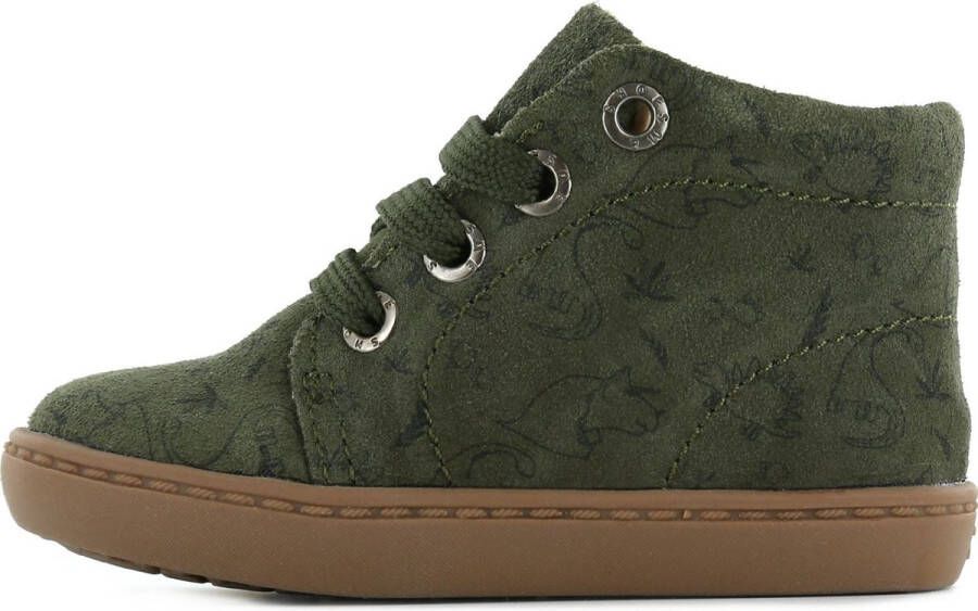 Shoesme Baby Enkelboots Jongens Green Print Leer