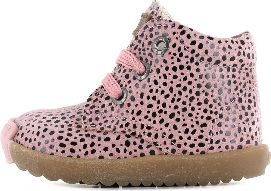 Shoesme Baby | Enkelboots | Meisjes | Pink Black Dots | Leer