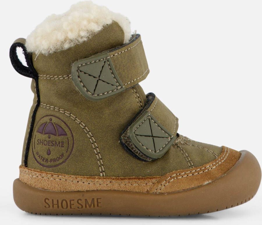 Shoesme Baby Klittenbandschoenen Jongens Dark Green Warm gevoerd