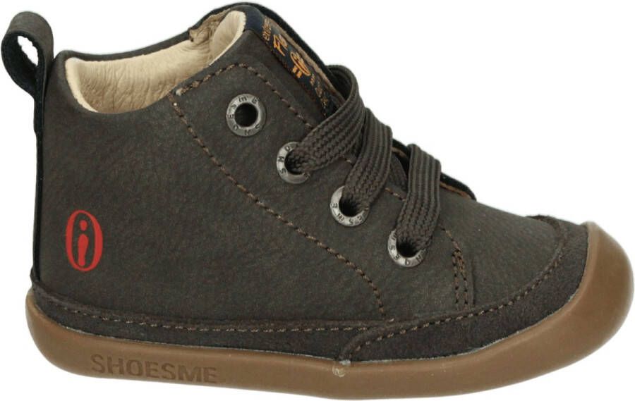 Shoesme Baby Veterschoenen Jongens Dark Brown Leer