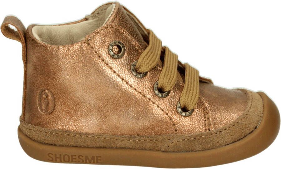 Shoesme Baby Veterschoenen Meisjes jongens Champagne Gold Leer