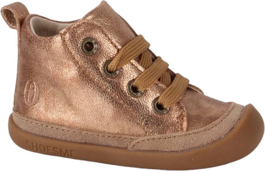 Shoesme Baby Veterschoenen Meisjes jongens Champagne Gold Leer