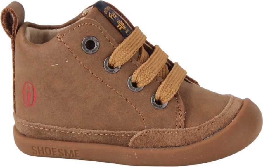 Shoesme Baby Veterschoenen Meisjes jongens Cognac Leer