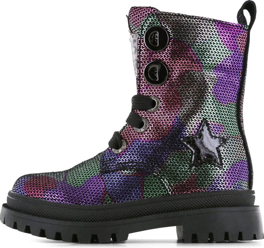 Shoesme Bikerboots Meisjes Multicolor Metallic Leer