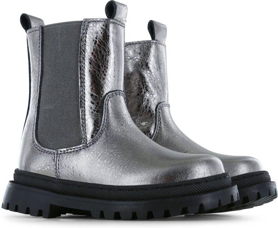 Shoesme Bikerboots Meisjes Old Silver Leer