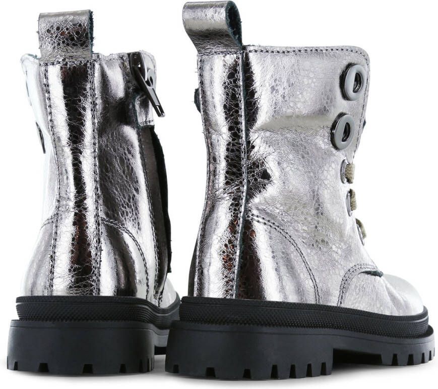 Shoesme Bikerboots Meisjes Old Silver Leer