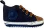 Shoesme BP21W031 A leren babyschoenen blauw cognac - Thumbnail 2