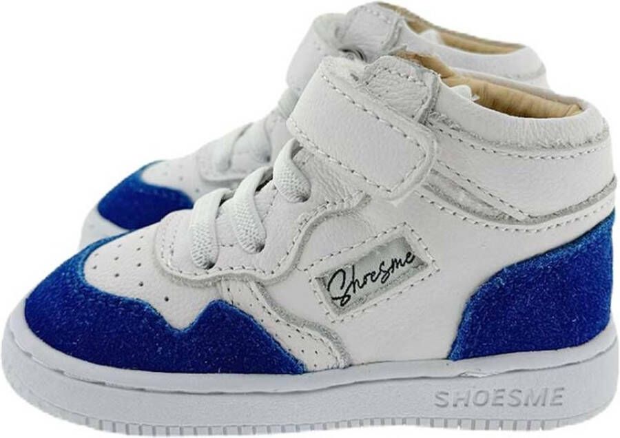 Shoesme leren sneakers wit blauw Leer Meerkleurig 22