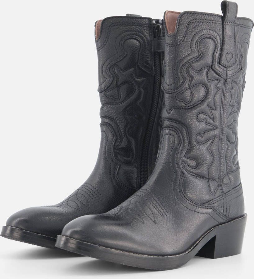 Shoesme Cowboylaarzen zwart Leer Dames