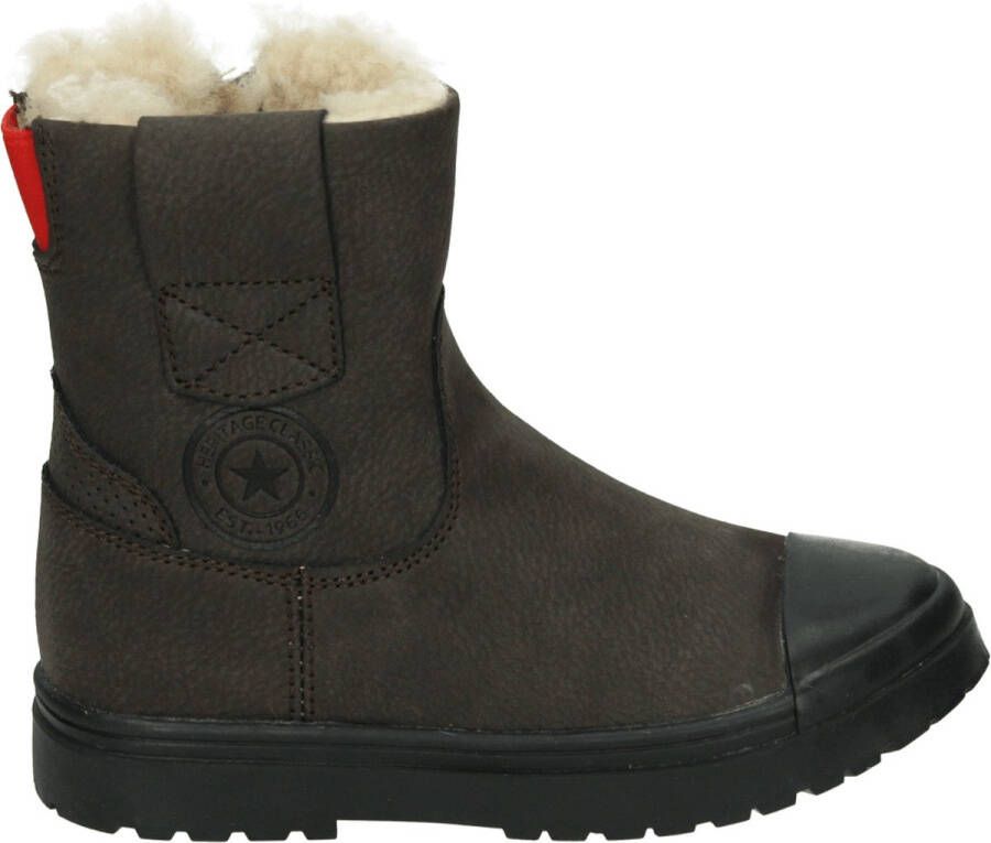 Shoesme Enkelboots Jongens Dark Brown Schapenwol