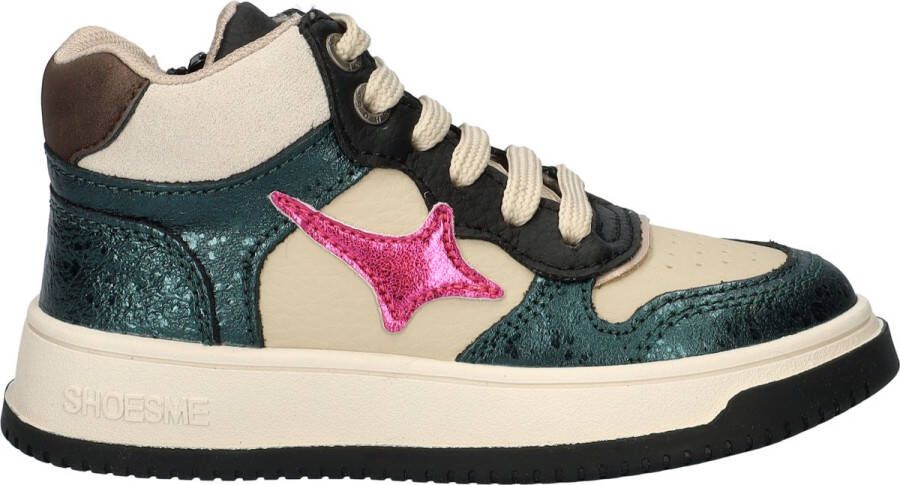 Shoesme meisjes hoge sneaker Groen multi