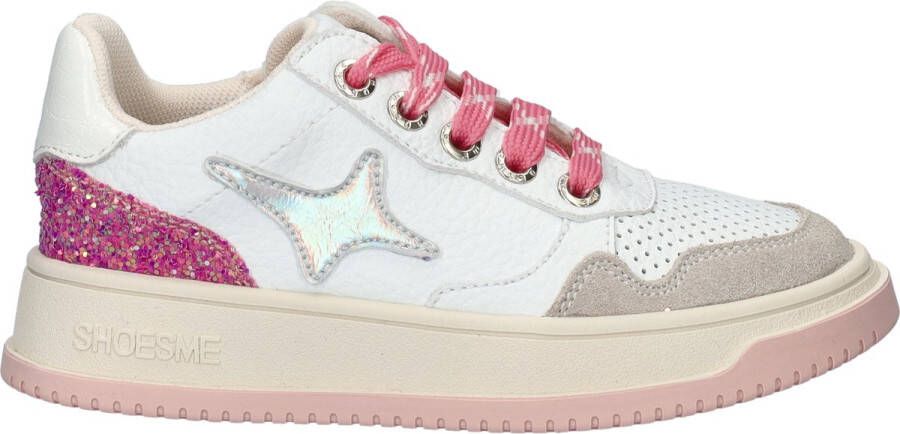 Shoesme meisjes sneaker Wit roze