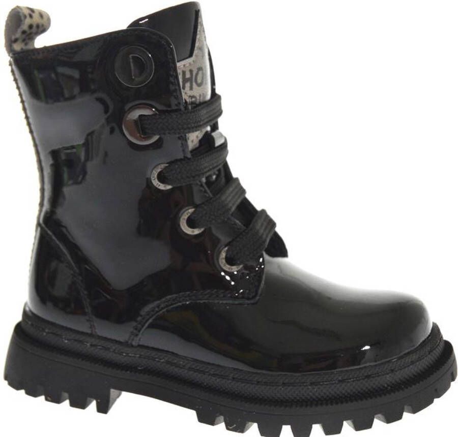 Shoesme NT23W007 F black alpaca Meisjes Veterboot Zwart