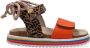 Shoesme leren sandalen bruin oranje Meisjes Leer Dierenprint 26 - Thumbnail 3