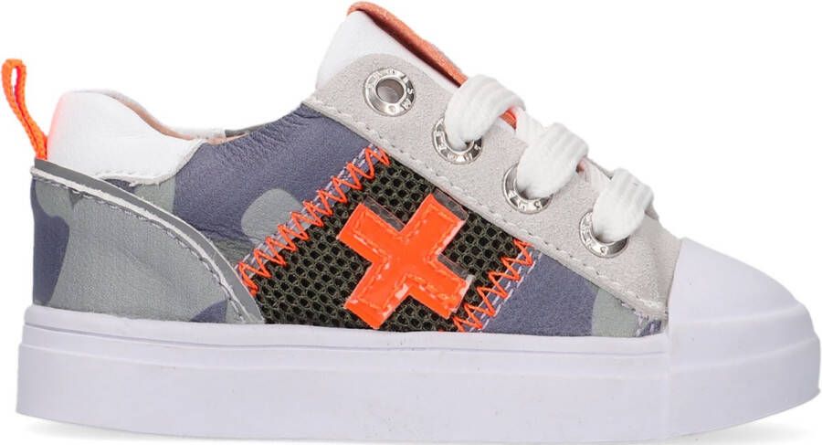 Shoesme Sneakers Jongens Camo Orange Leer