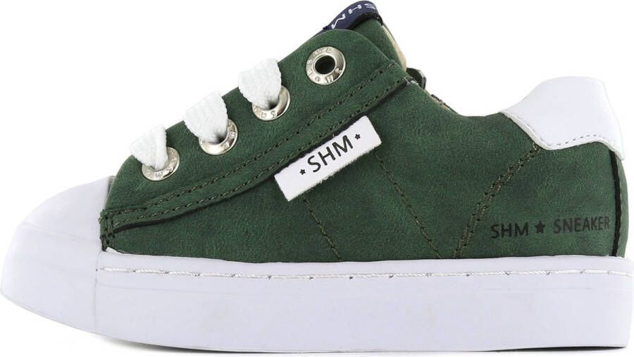 Shoesme Sneakers Jongens Dark Green Leer