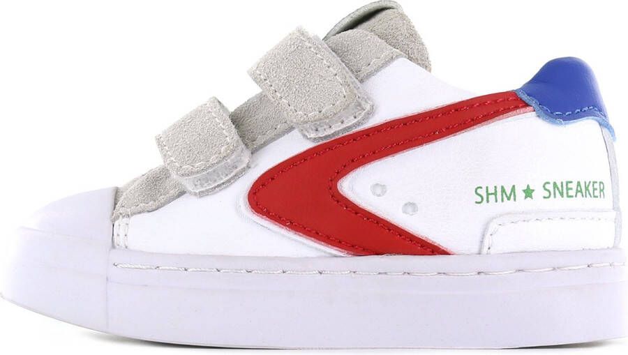 Shoesme Sneakers Jongens white red Leer