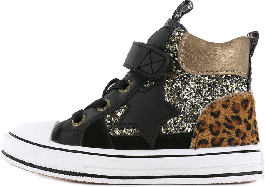 Shoesme Sneakers Meisjes Black Gold Leer