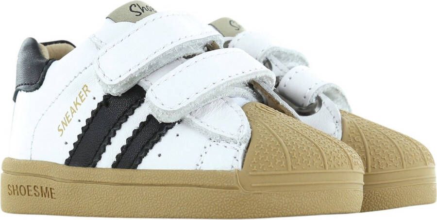 Shoesme leren sneakers wit zwart Leer Meerkleurig 19