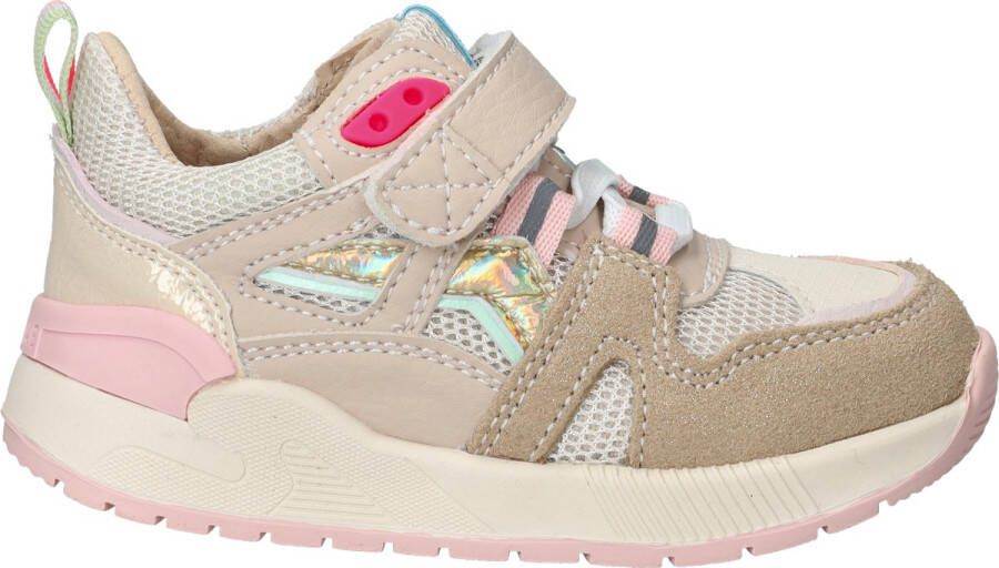 Shoesme Sneakers Beige Pink Leer