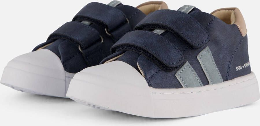 Shoesme Velcro Sneakers blauw Leer Heren