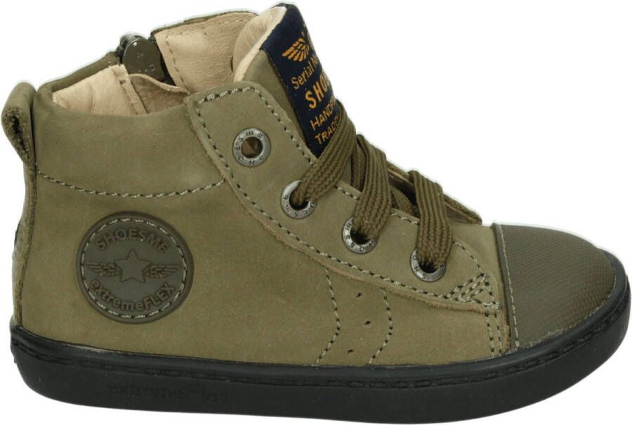 Shoesme Veterschoenen Jongens Green Leer