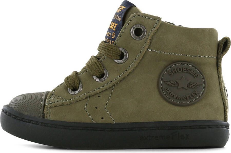 Shoesme Veterschoenen Jongens Green Leer