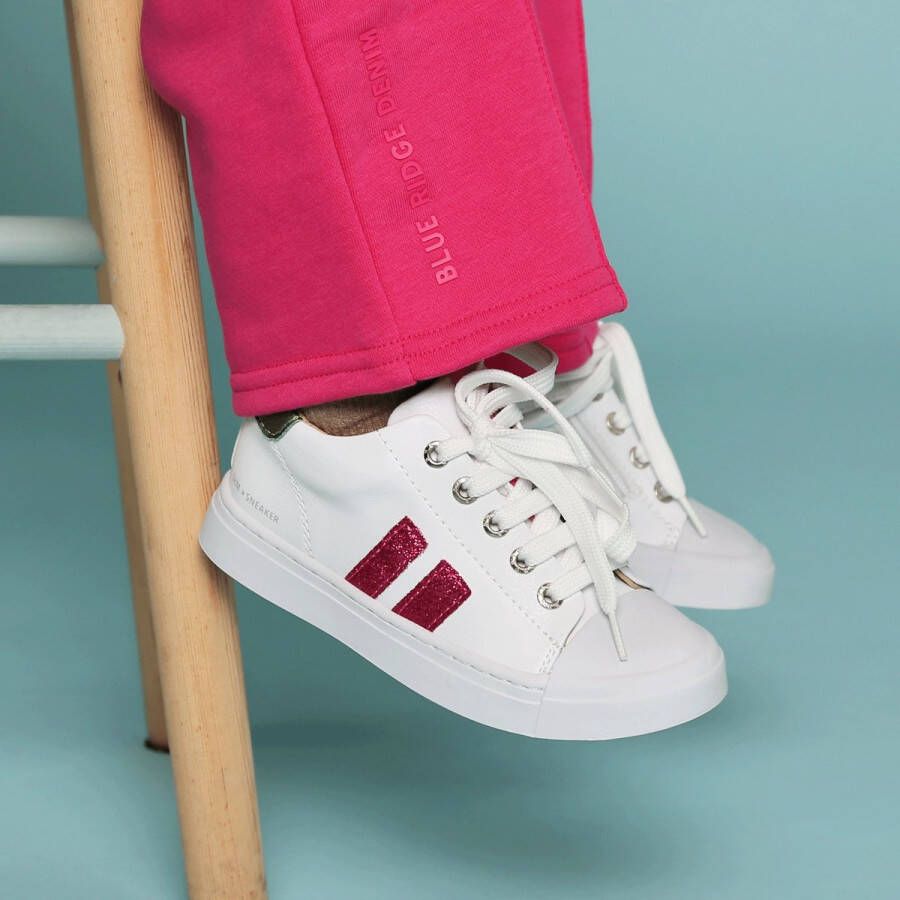 Shoesme leren sneakers wit roze Meisjes Leer Meerkleurig 23 - Foto 2