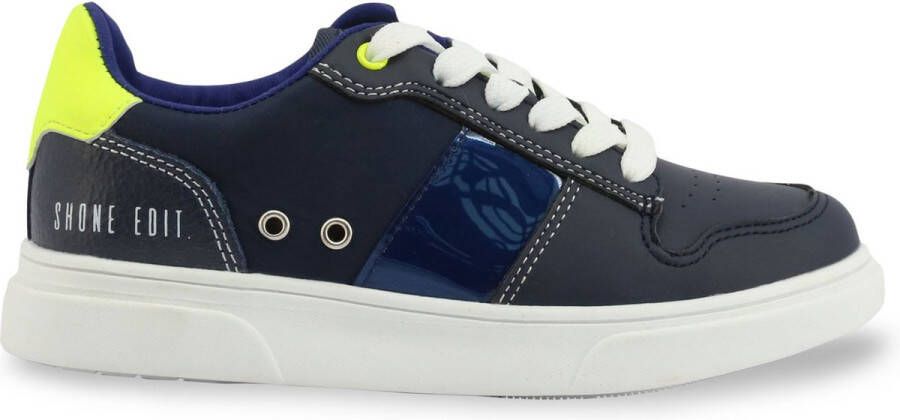 Shone Schoenen Sportschoenen S8015-013_NAVY Kinderen navy yellow