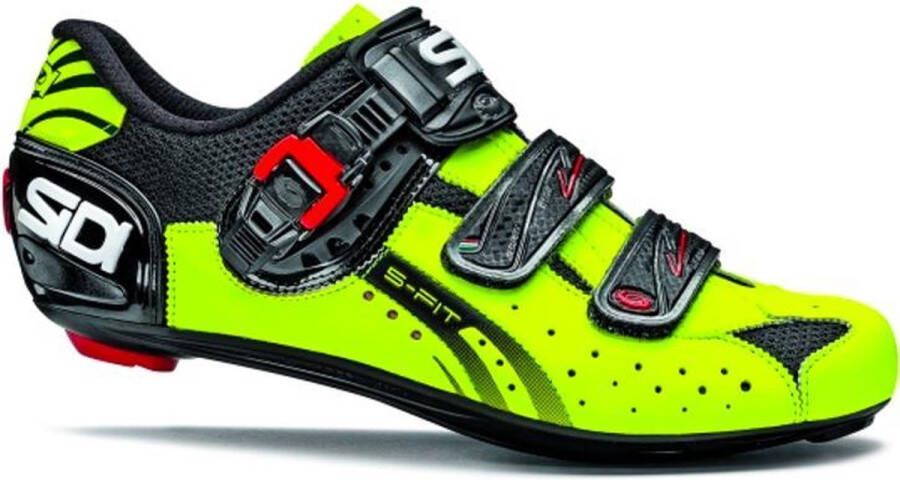 Sidi Scarpe Geni Fit Racefietsschoenen Zwart Fluo Geel