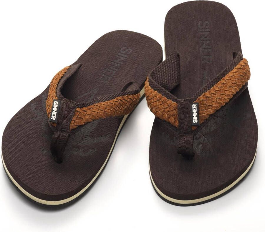 SINNER Braided Slippers Heren Bruin