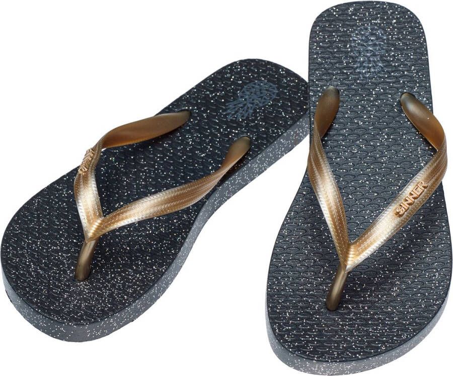 SINNER padank Beach slipper dames Zwart-Multicolour