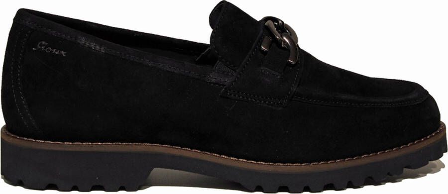 Sioux MEREDITH 734 5167760 Zwarte dames moccasin instappers wijdte H