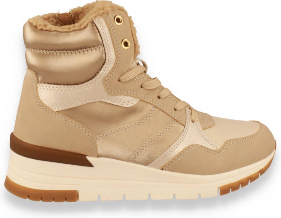 SJ LIFESTYLE Dames Sneaker Hoog Beige