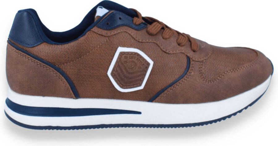 SJ LIFESTYLE Heren Sneaker -COGNAC