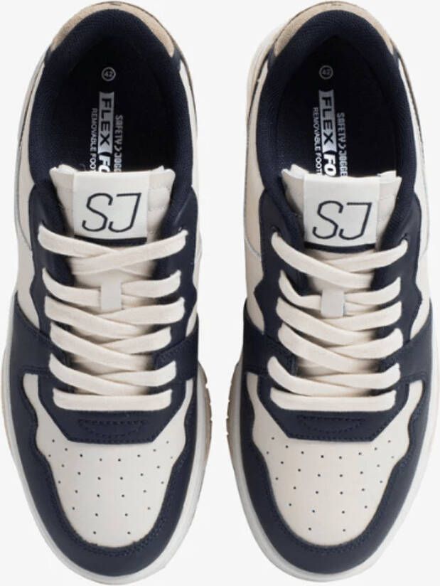 SJ LIFESTYLE Heren Sneaker Navy Off White MULTICOLOR