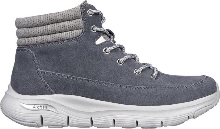 Skechers Arch Fit Smooth Comfy Chill Dames Sneakers Grijs