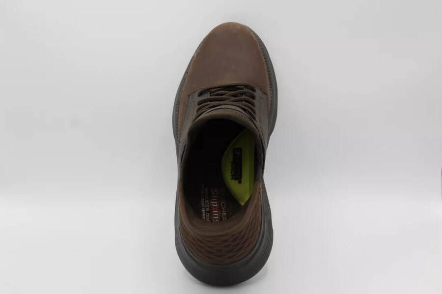 Skechers GARZA GERVIN herensneakers slip-ins 205046 CHOC donkerbruin