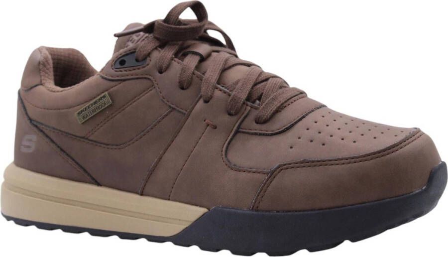 Skechers leren heren veterschoenen bruin Extra comfort Memory Foam