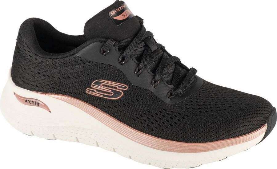 Skechers Arch Fit 2.0 Glow The Distance 150067-BKRG Vrouwen Zwart Sportschoenen