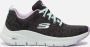 Skechers Arch Fit Comfy Wave sneakers zwart Dames Textiel - Thumbnail 1