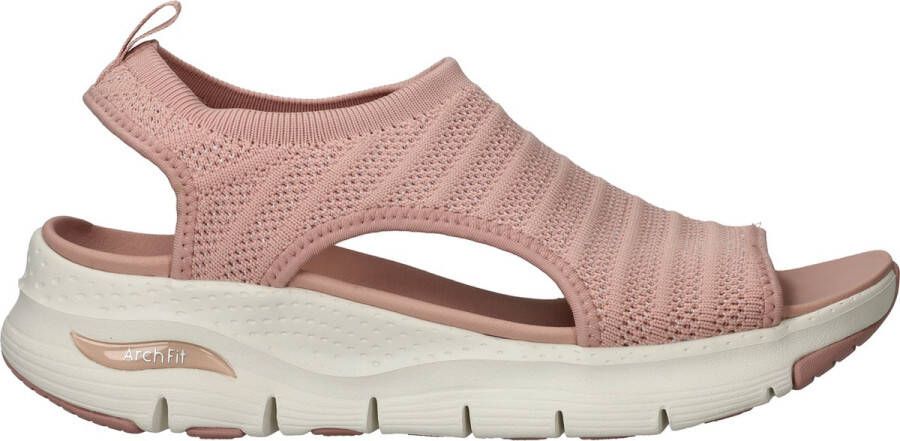 Skechers Comfortabele Arch Fit Vegan Sandaal Pink Dames