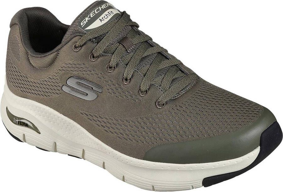 Skechers Groene Textiel Wasbare Sneaker met Arch Fit en AirCooled Memory Foam Groen Heren