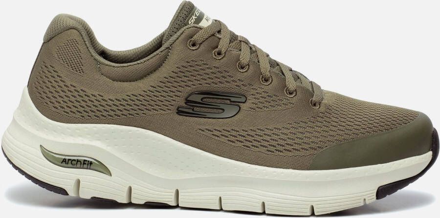 Skechers Groene Textiel Wasbare Sneaker met Arch Fit en AirCooled Memory Foam Groen Heren