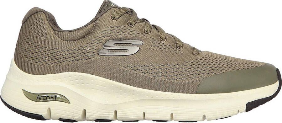 Skechers Groene Textiel Wasbare Sneaker met Arch Fit en AirCooled Memory Foam Groen Heren